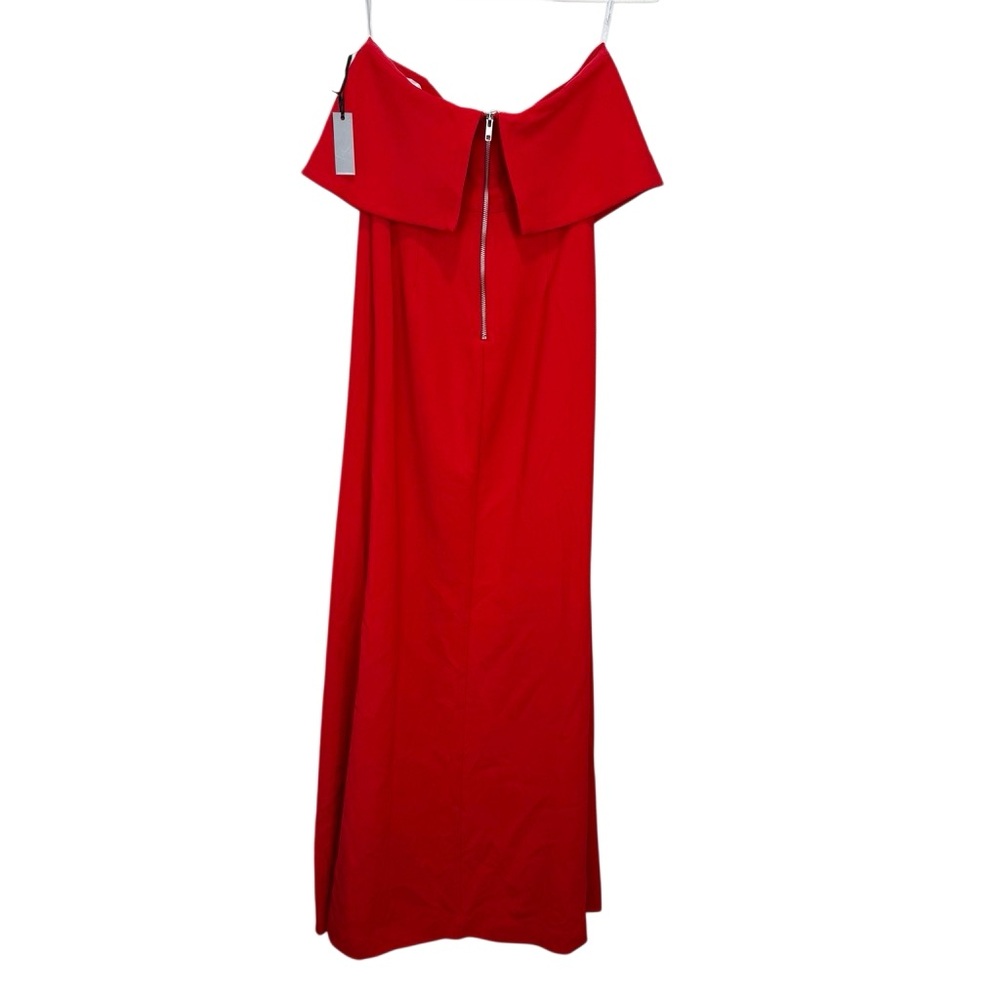 NEW Lovers + Friends Anzen Strapless Gown Bright Red Size Small - Picture 5 of 8